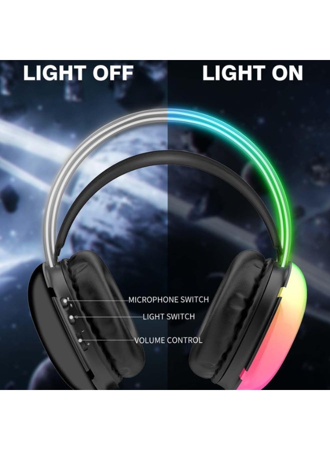 onikuma X25 RGB Gaming Headset - 50MM Drivers - noise Cancellation Microphone - Image 5